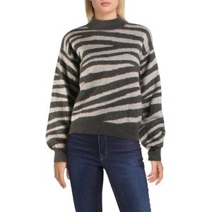 AQUA Cashmere Zebra Print Sweater